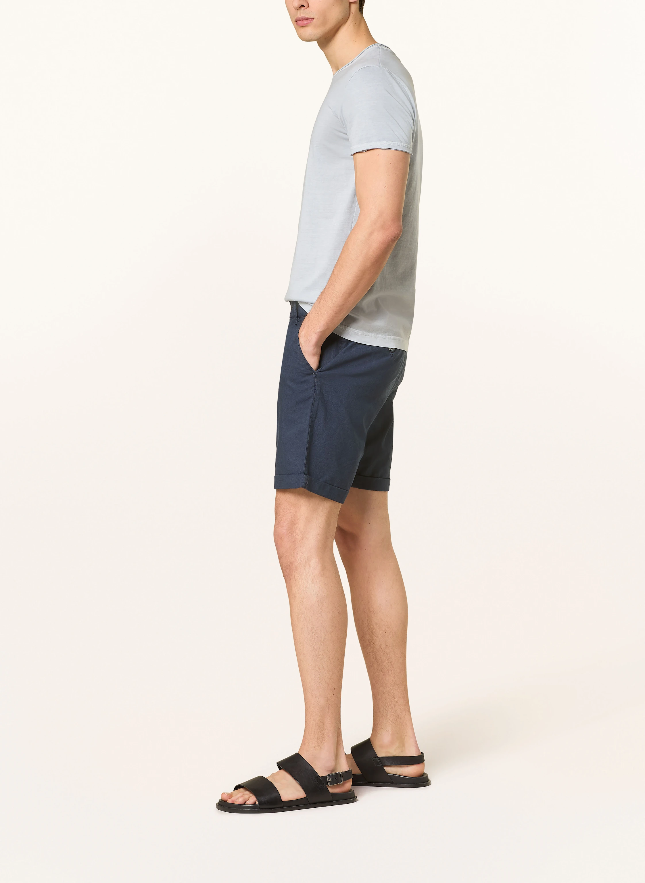 STROKESMAN'S Chinoshorts Slim Fit mit Leinen