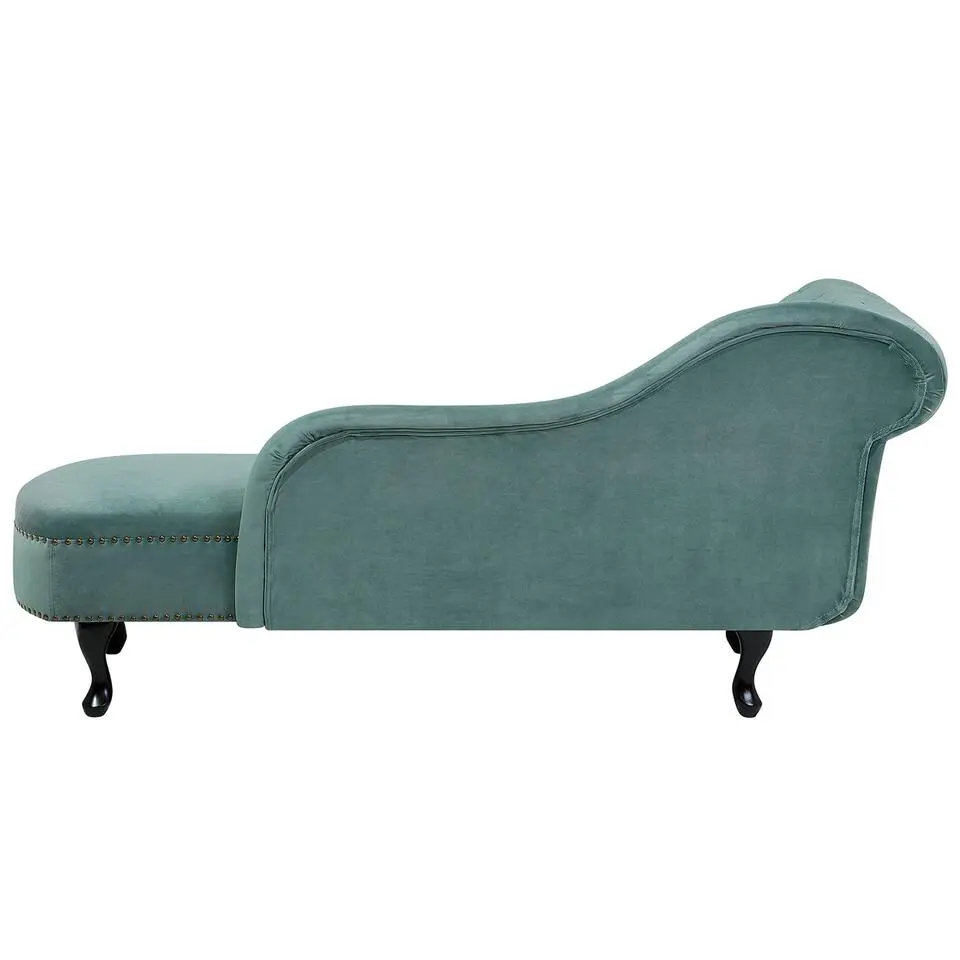NIMES - Chaise longue - Mintgroen - Linkerzijde - Fluweel