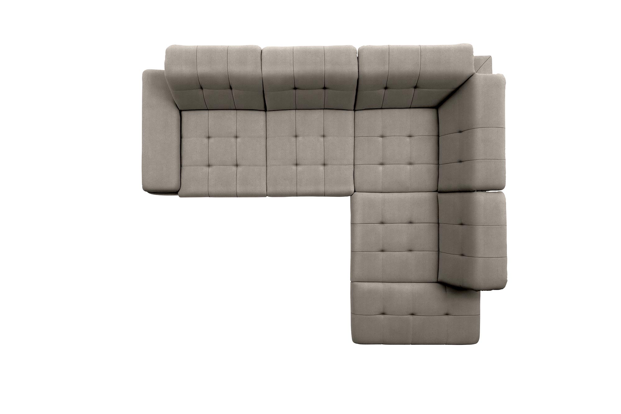 polsterpower Ecksofa - Holiday alu - Basismodell - Ottomane rechts