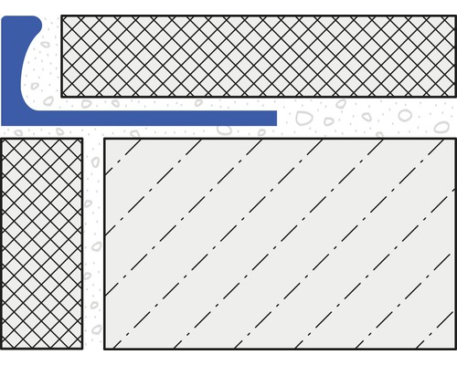 Dural Durosol PVC hoekprofiel, lengte 250 cm, hoogte 12,5 mm