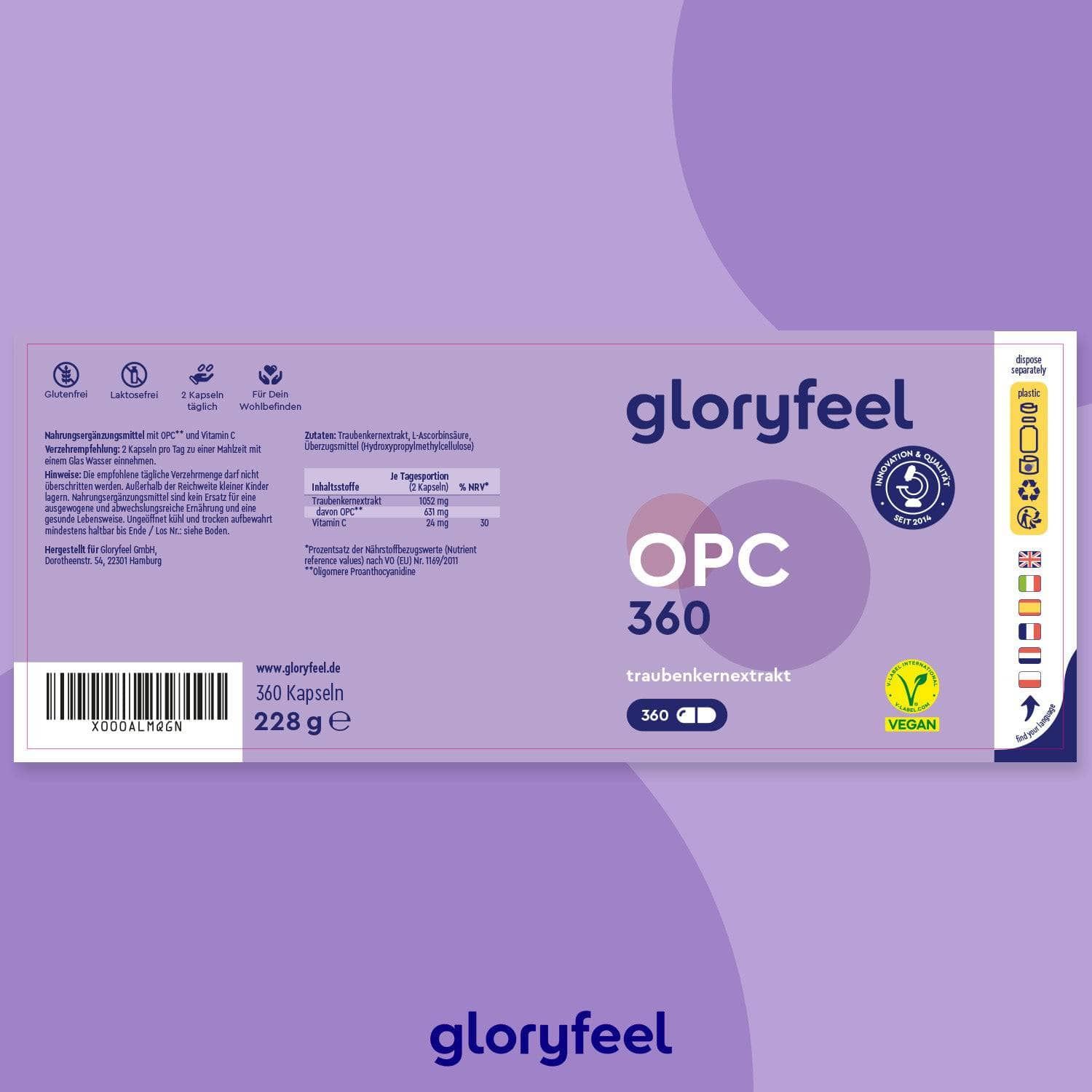 gloryfeel® OPC 360 Kapseln