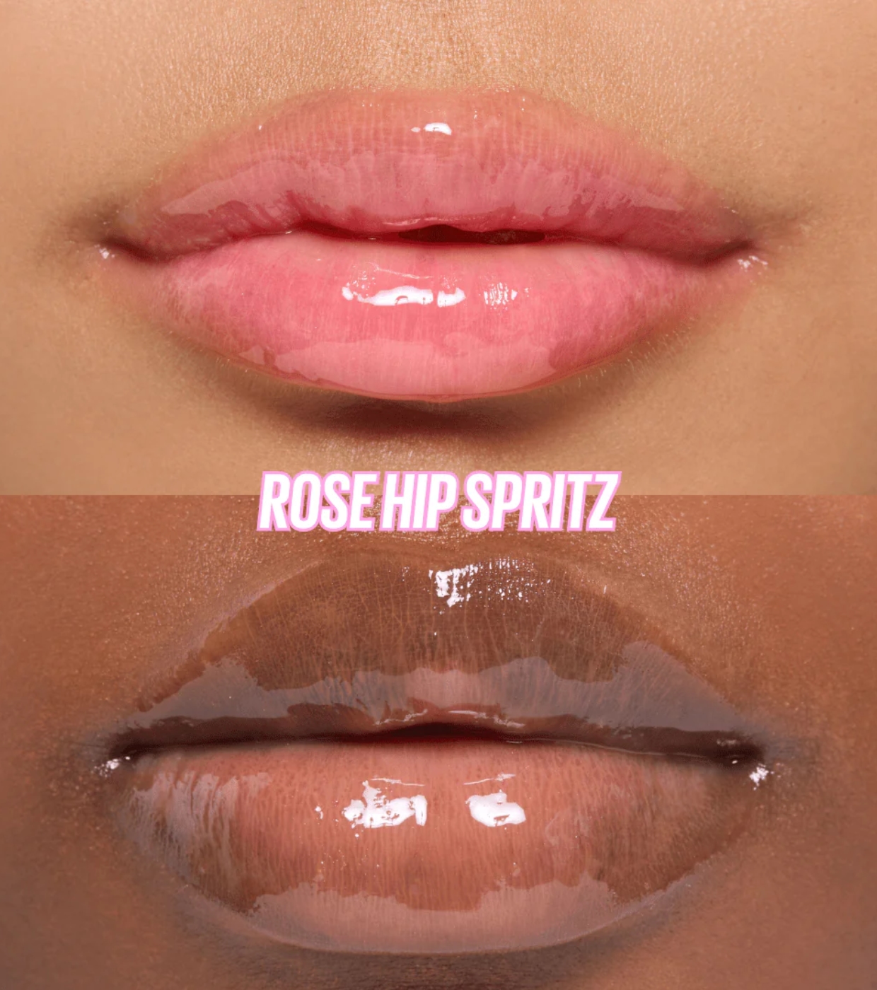 Kaja - Óleo labial Juicy Glass - 01: Rose Hip Spritz