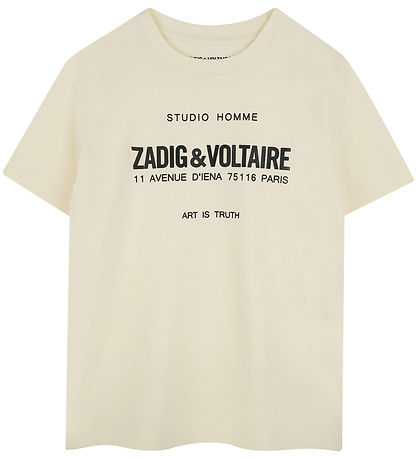 Zadig & Voltaire T-Shirt - Offwhite m. Print