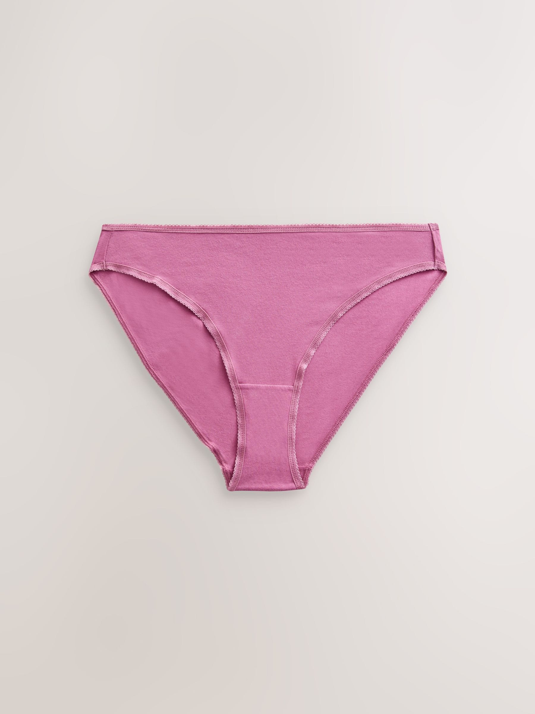 Roze/blauw - Set van 7 slips met hoog katoengehalte