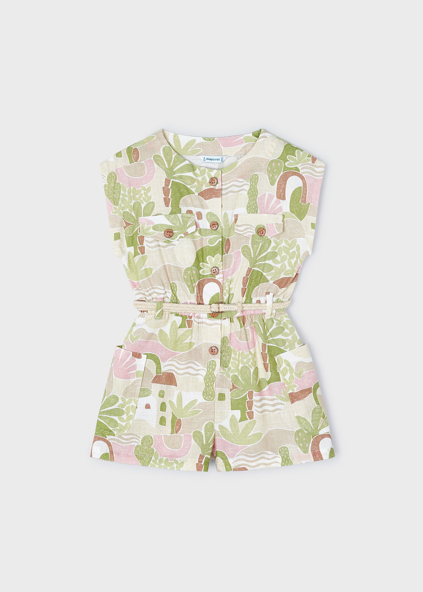Macacão estampado Better Cotton para meninas