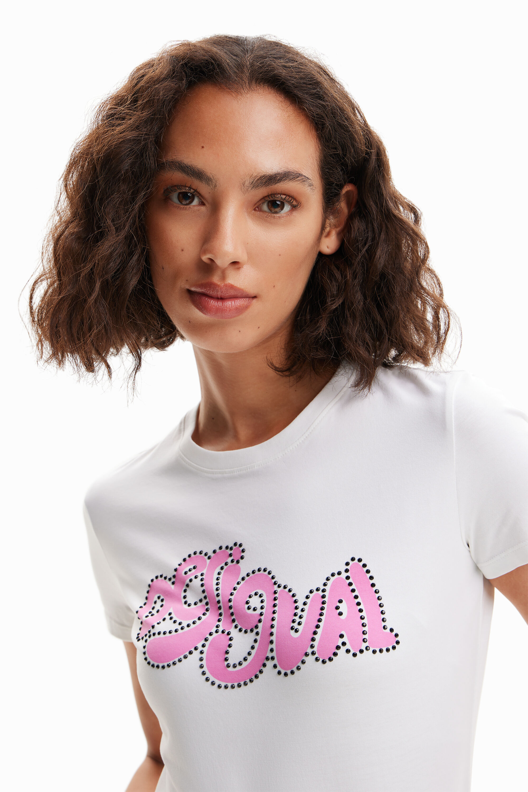 T-shirt manches courtes strass