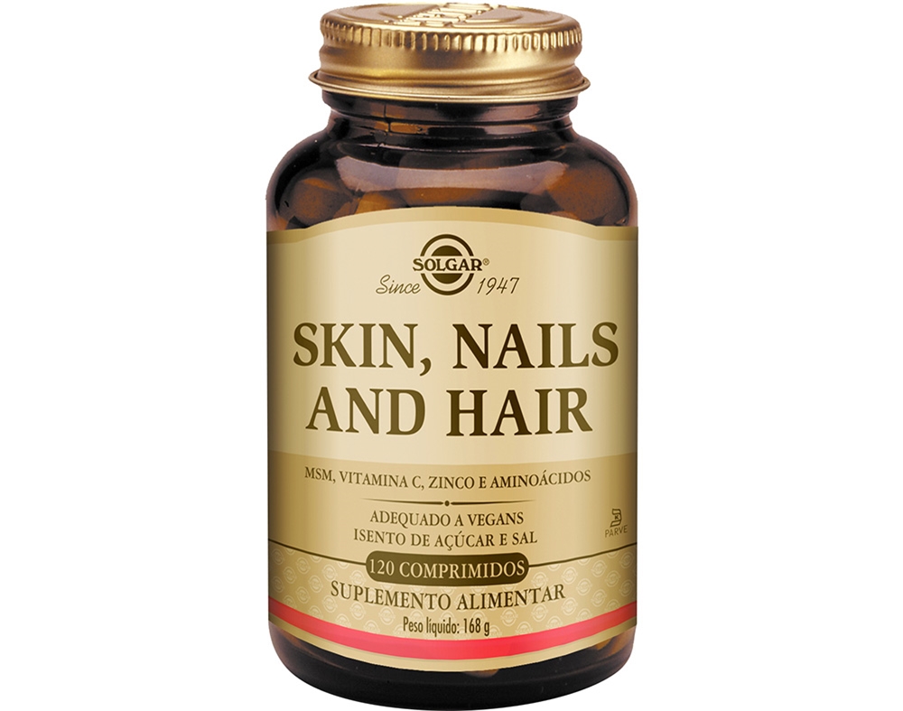 SUPLEMENTO SOLGAR PELE UNHAS E CABELO 120 CAPSULAS