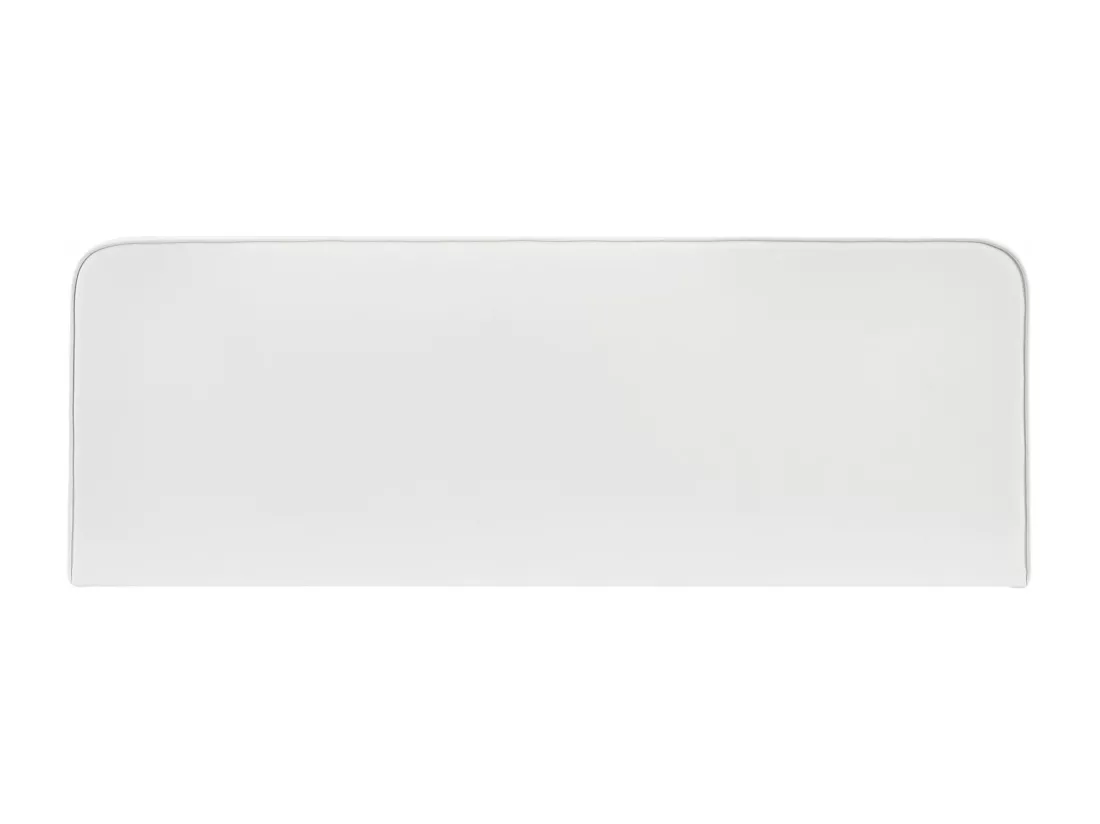 Tête de lit CELEST 160, Rembourrée, Fixation murale, Design arrondi moderne, Pour lit 160 cm ou moins, Blanc