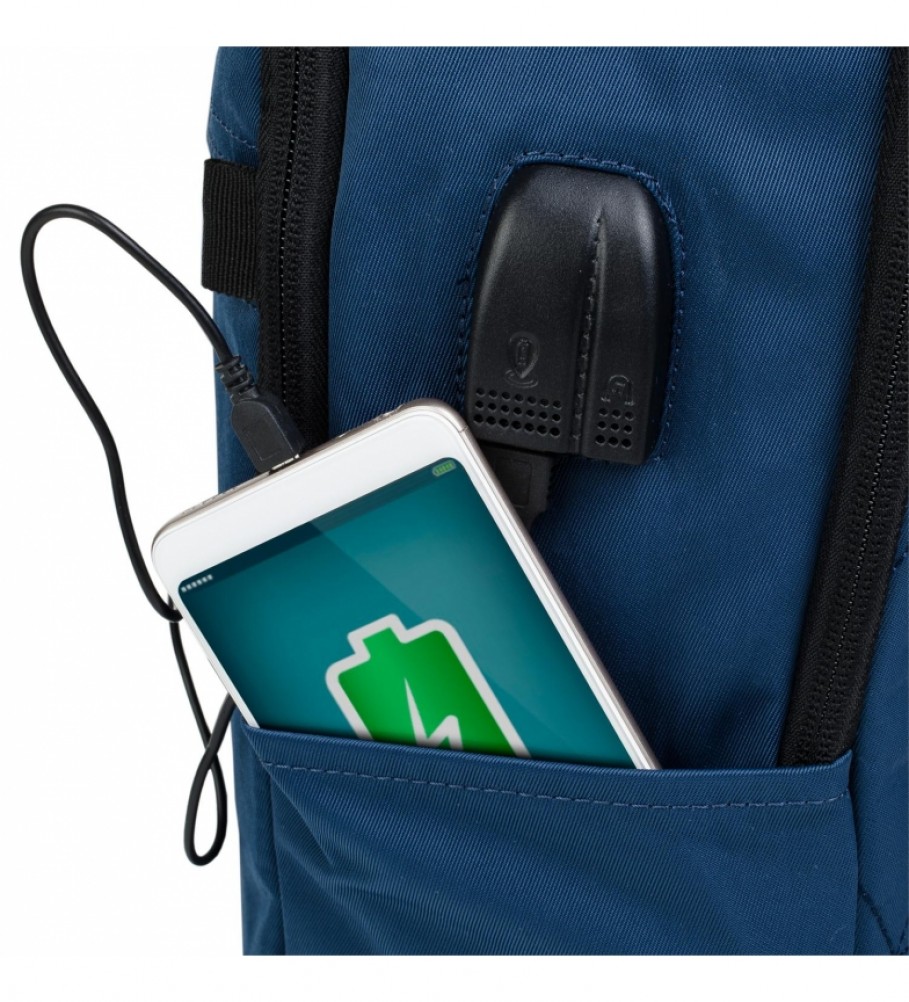 Lois Mochila con Usb 305436 -29x39x13 cm- marino