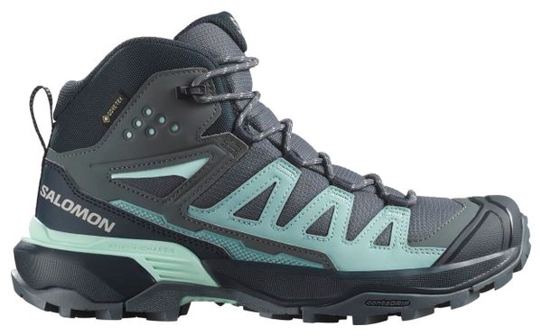 Chaussures de Randonnée Salomon X Ultra 360 Mid GTX Gris/Bleu Femme