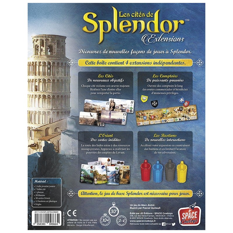 Les Cités de Splendor - Extensions