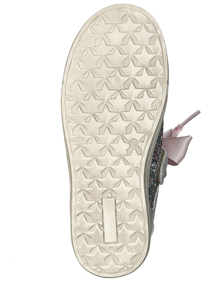 Schnür-Halbschuhe STAR GIRL mit Glitzer in ice