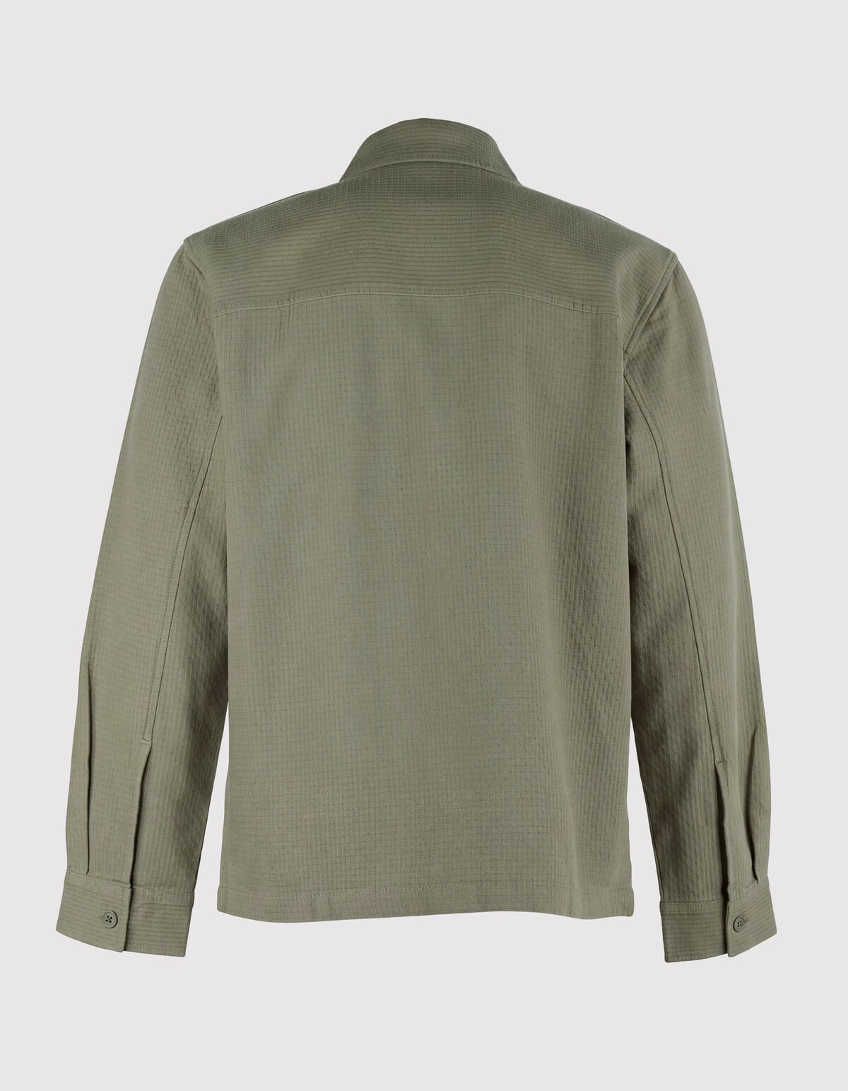 Block Jacquard Overshirt Groen