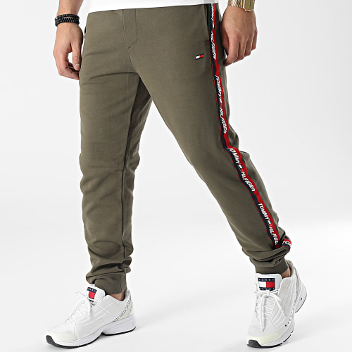 Pantalon Jogging A Bandes Tape 1282 Vert Kaki