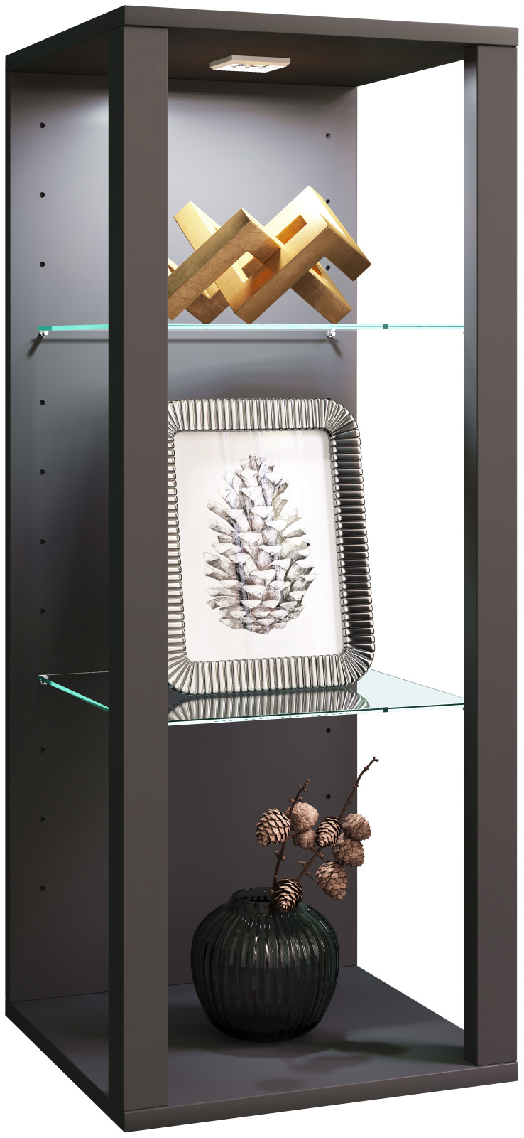 Wandvitrine GLASOL MW - anthrazit - 35x90 cm