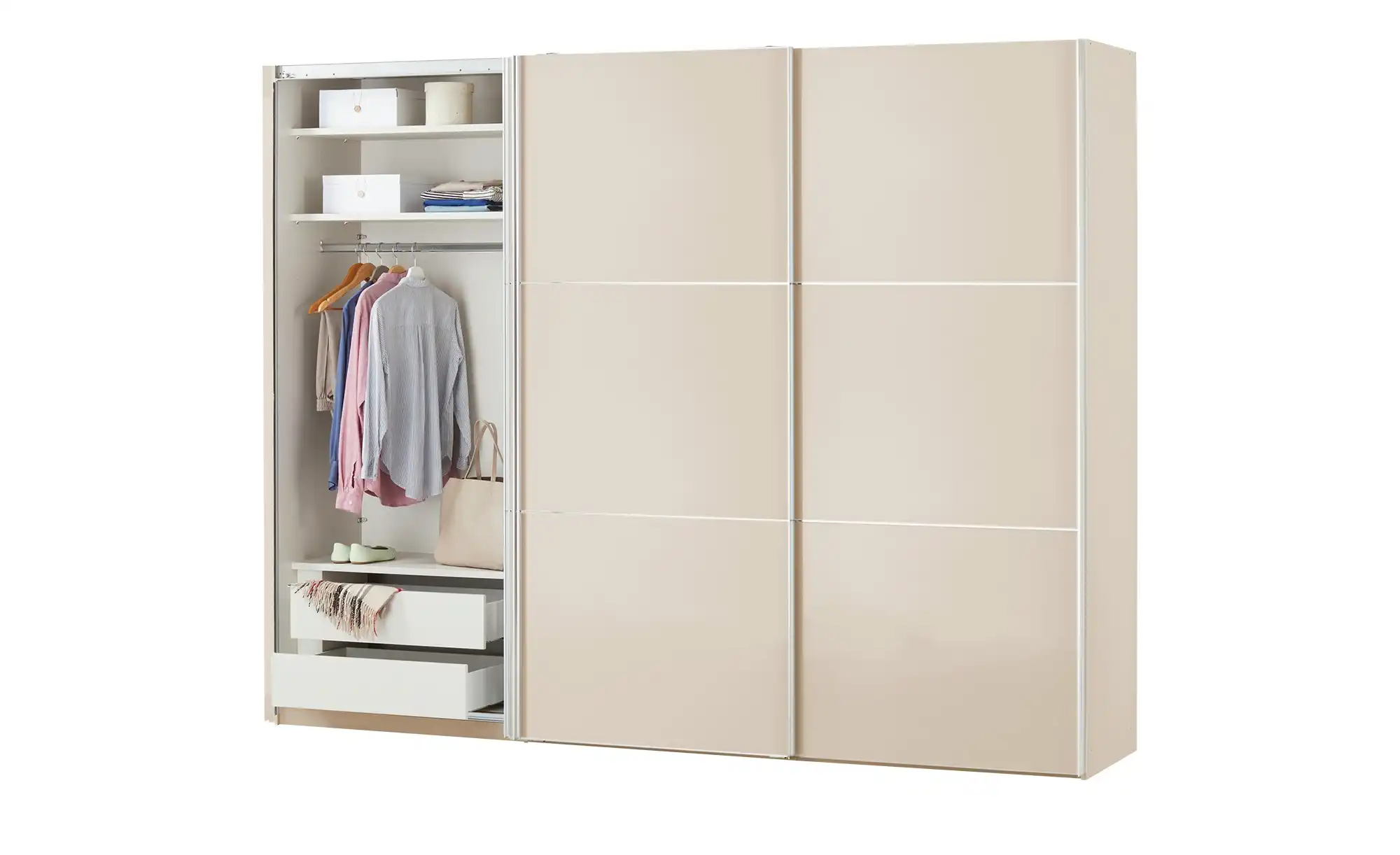 Schwebetürenschrank Ensenso Glas