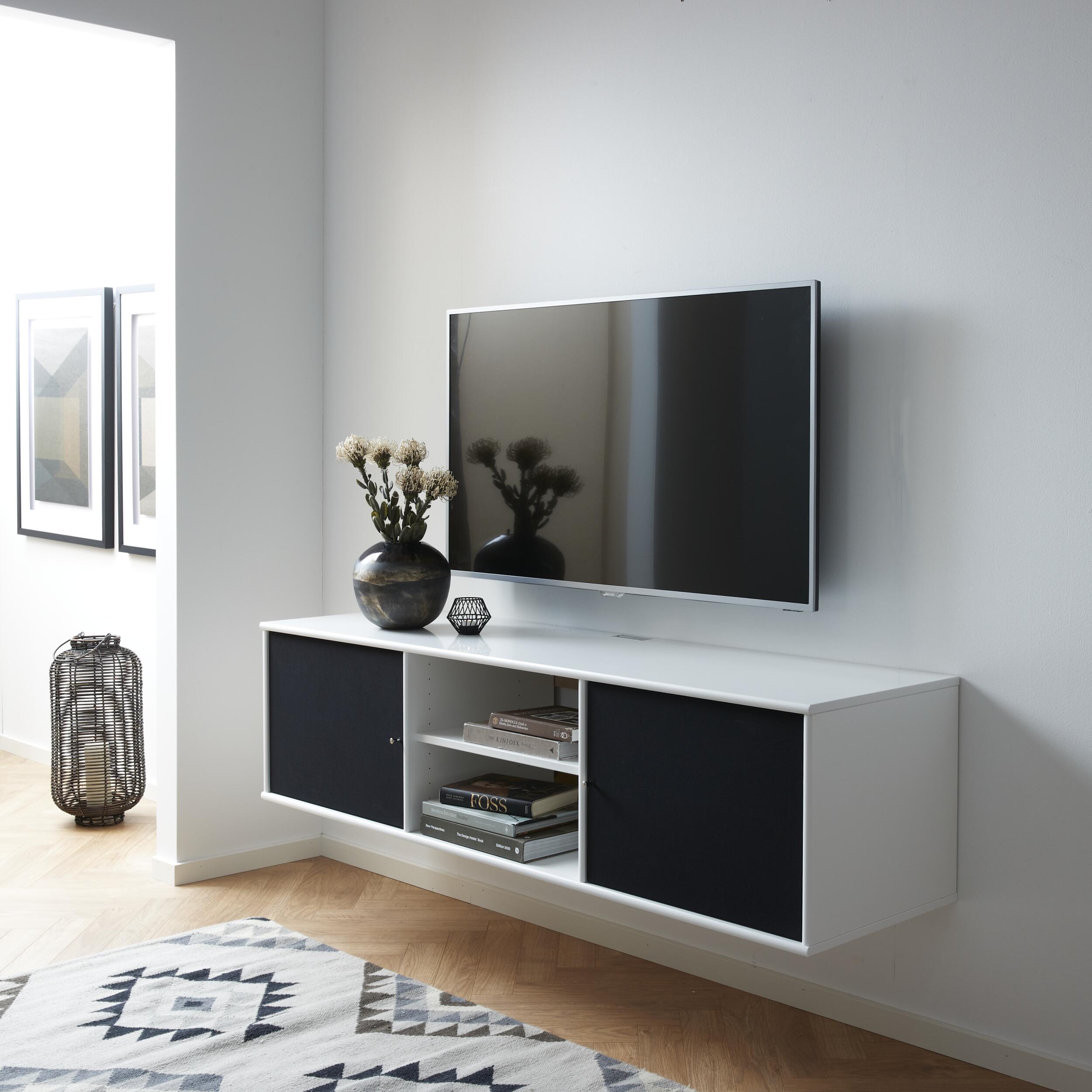 Mistral AV TV-møbel med 2 låger hvid/sort