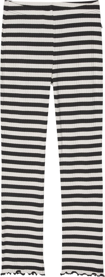 Mads Nørgaard - Copenhagen 5x5 Classic Stripe Lala Leggings Sort og hvid stribet