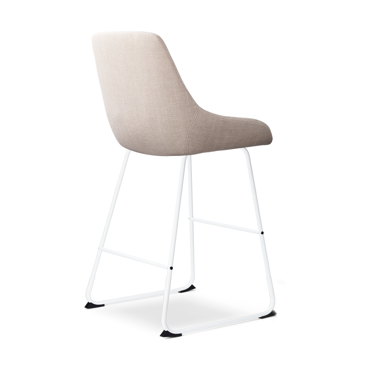 Barkruk Nino-Isa beige - wit onderstel - 65 cm