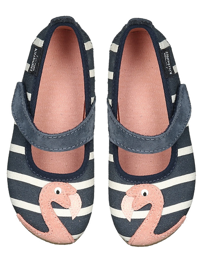 Klett-Ballerinas FLAMINGOS gestreift in dunkelblau