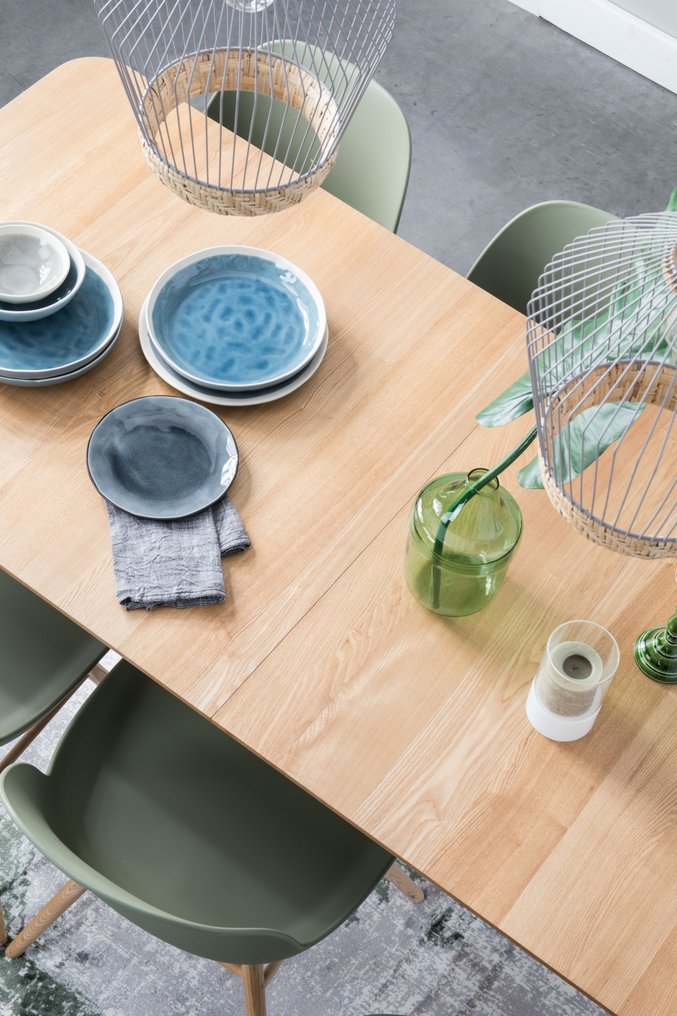 Eettafel Glimps rechthoekig uitschuifbaar naturel 120-160 x 80