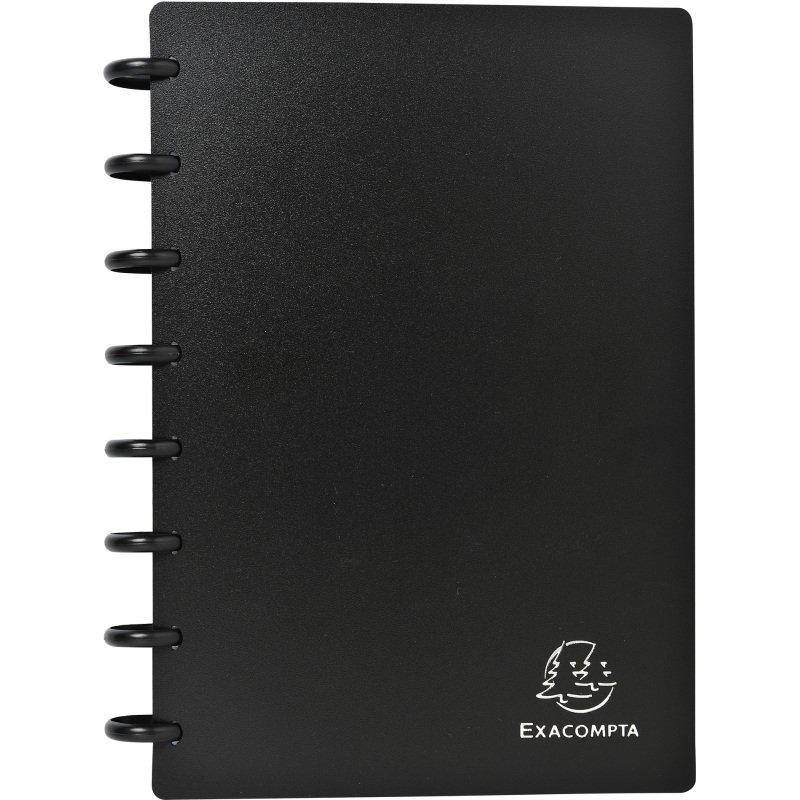 Porte-cartes de visite Exacompta polypropylène 16 x 21 cm noir- 120 cartes