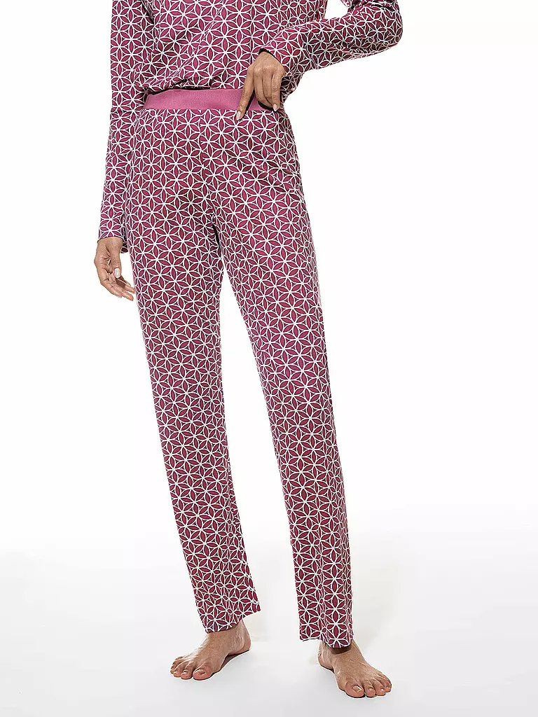 MEY Pyjamahose MOSAIC dunkelrot