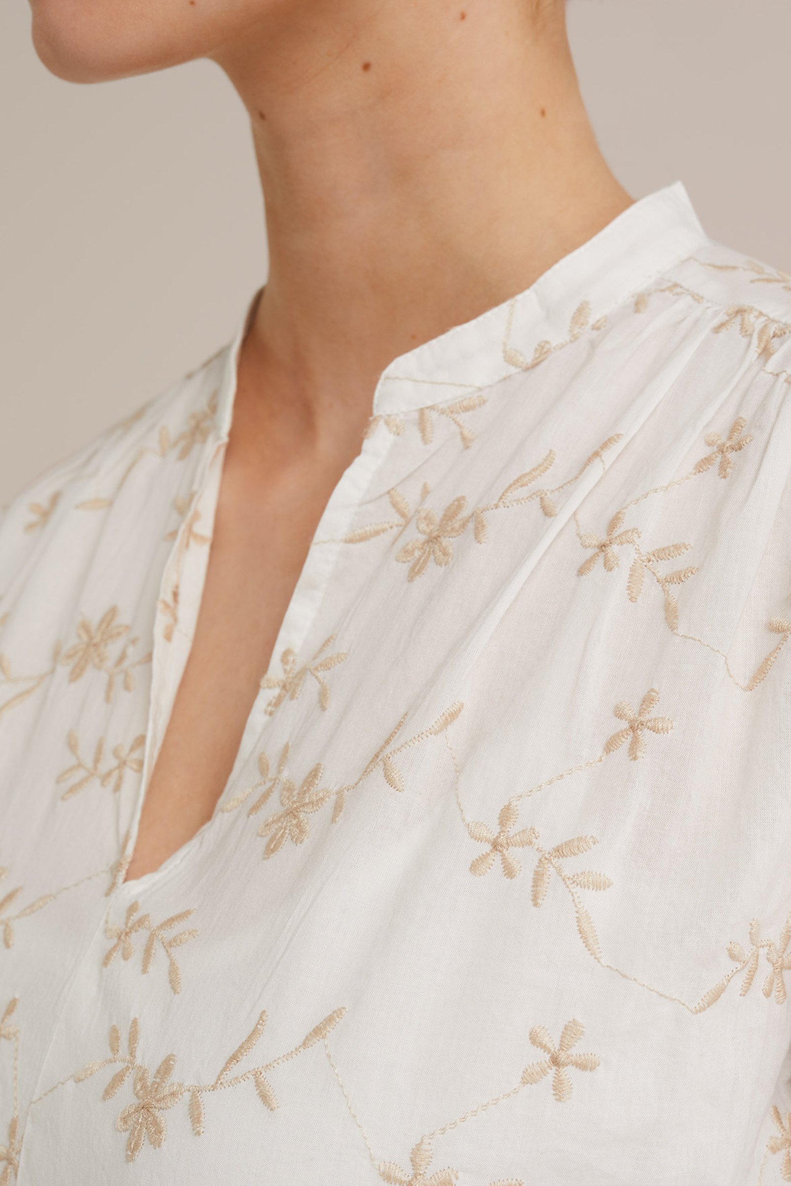 jurk met embroidery WE Fashion Wit