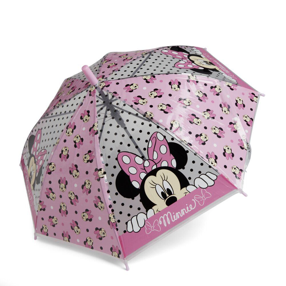 Parapluie enfant Minnie rose et blanc