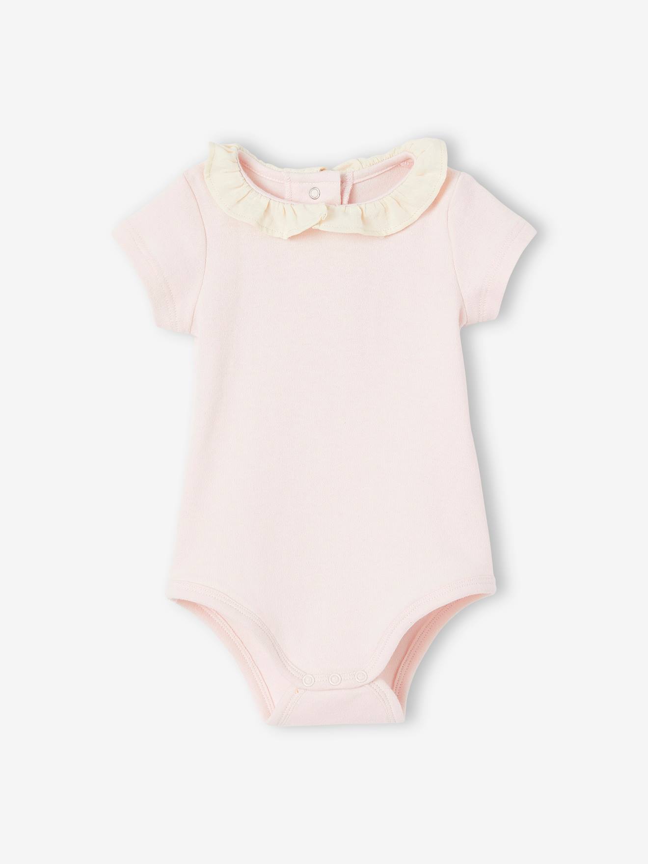 Conjunto de bebê: vestido e body na cor cru