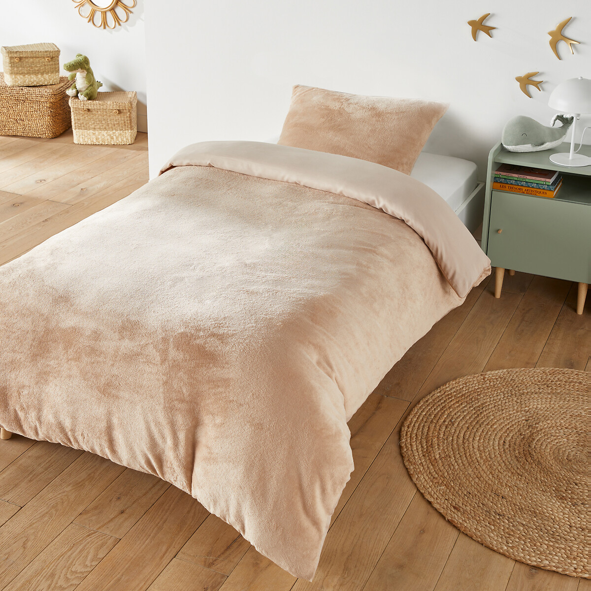 SO'HOME<br>Conjunto de cama em fleece macio, fronha retangular Polar