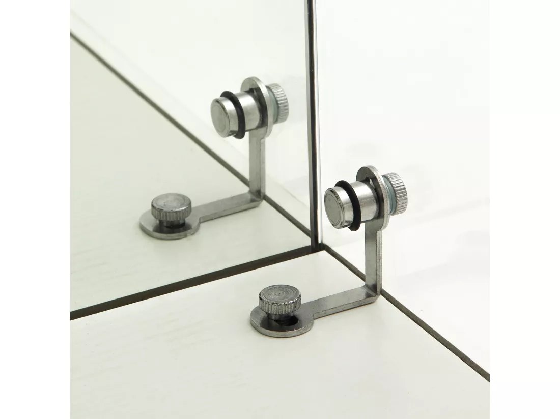 Vitrine en verre 163.9 x 36.49 x 80.49 cm,avec étagères et éclairage LED, armoire de curiosités à double porte