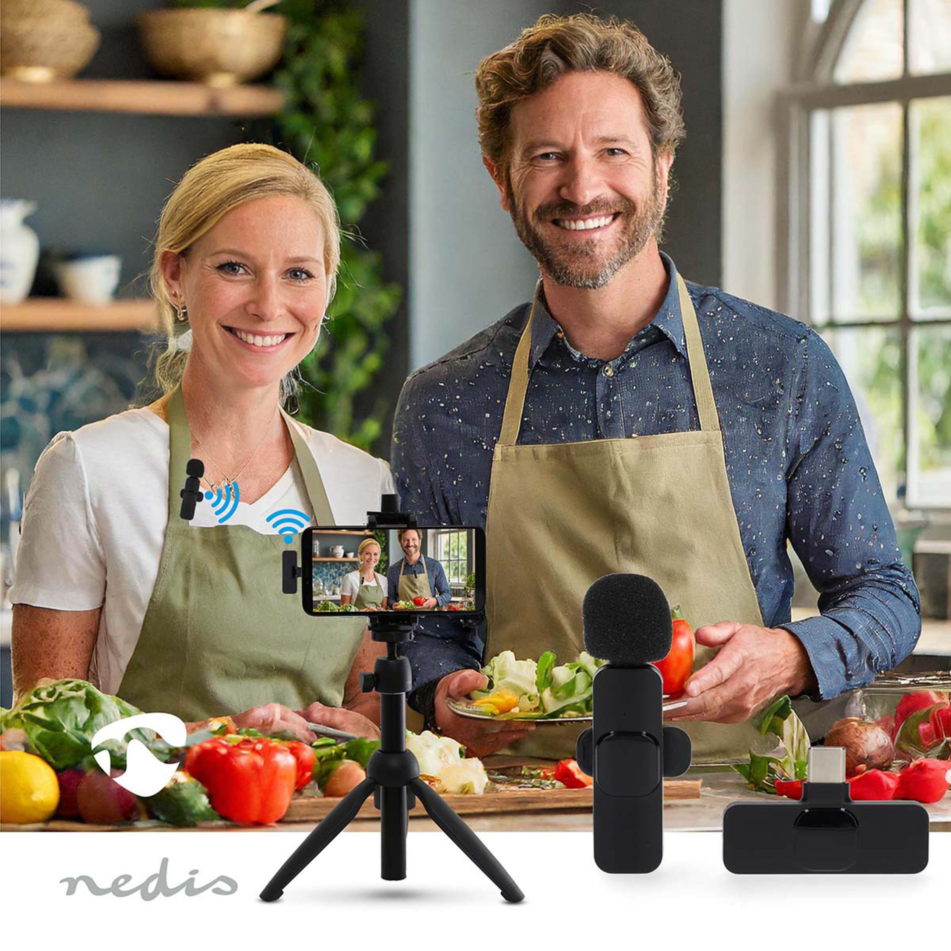 Nedis Trådløs myggmikrofon for USB-C-port