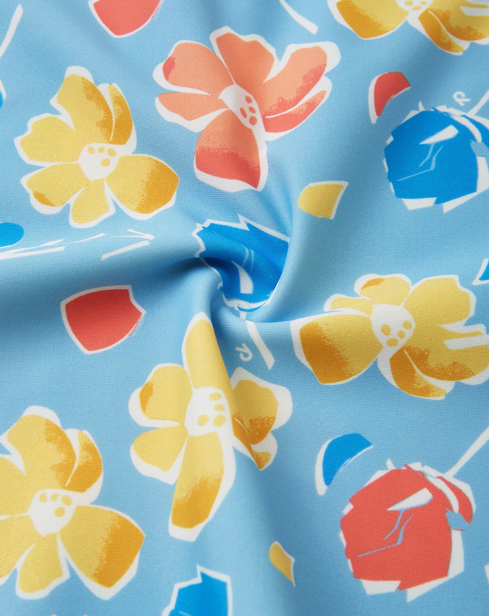 UV-Badeshirt TUVALU BLUMEN in frozen blue