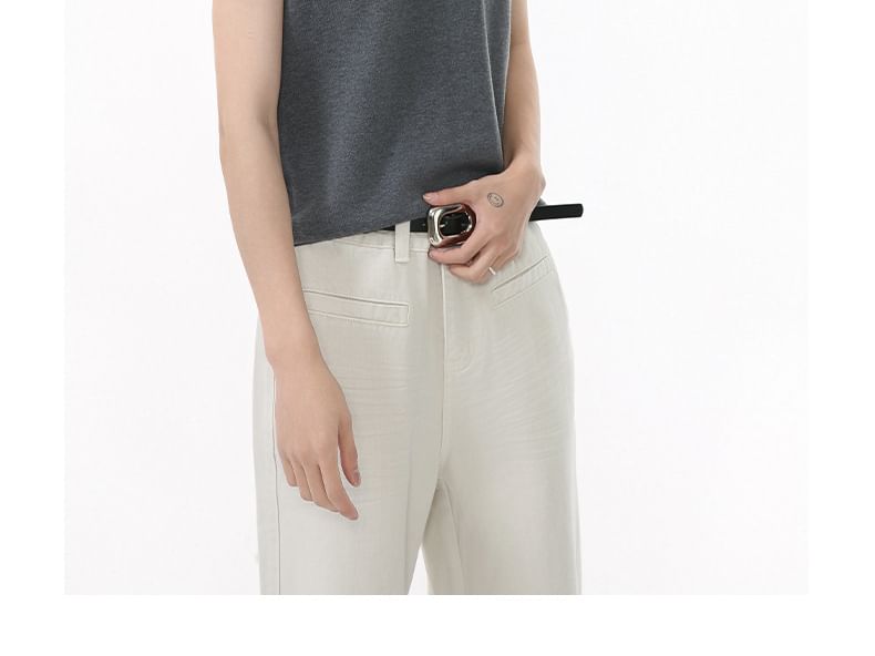 FAERIS - Tanktop met ronde hals en effen breisel