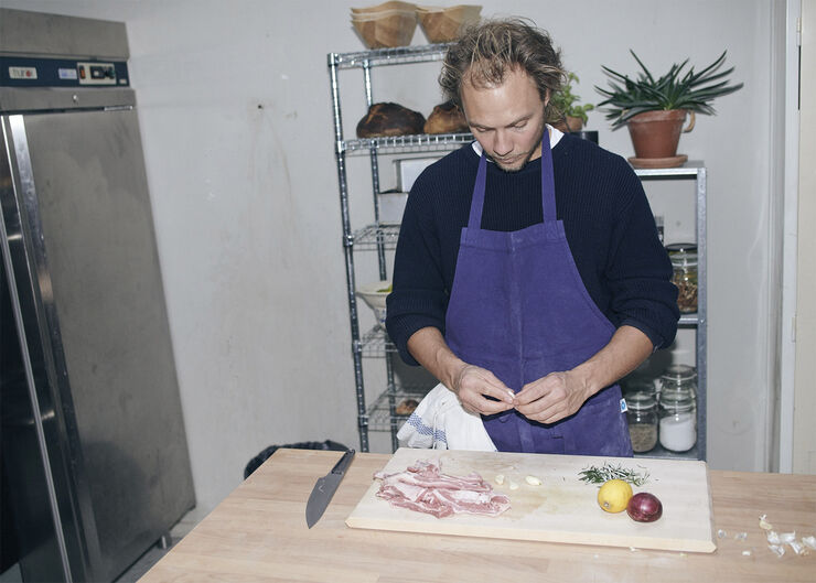 Veark Veark Apron - Blue - Linnen/Cotton Blue