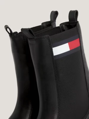 Botas Chelsea de cano alto em couro