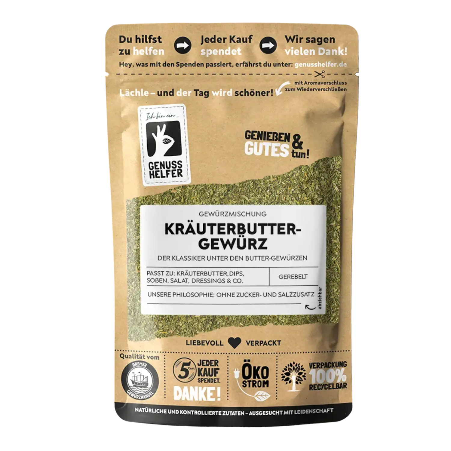 Kräuterbuttergewürz, gerebelt