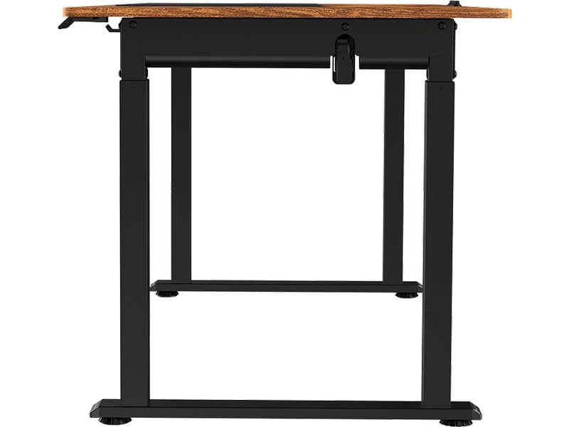 Ultradesk Gaming Tisch Uplift Braun/Schwarz Robuster Gaming-Tisch mit elektrischer und stufenloser Höhenverstellung