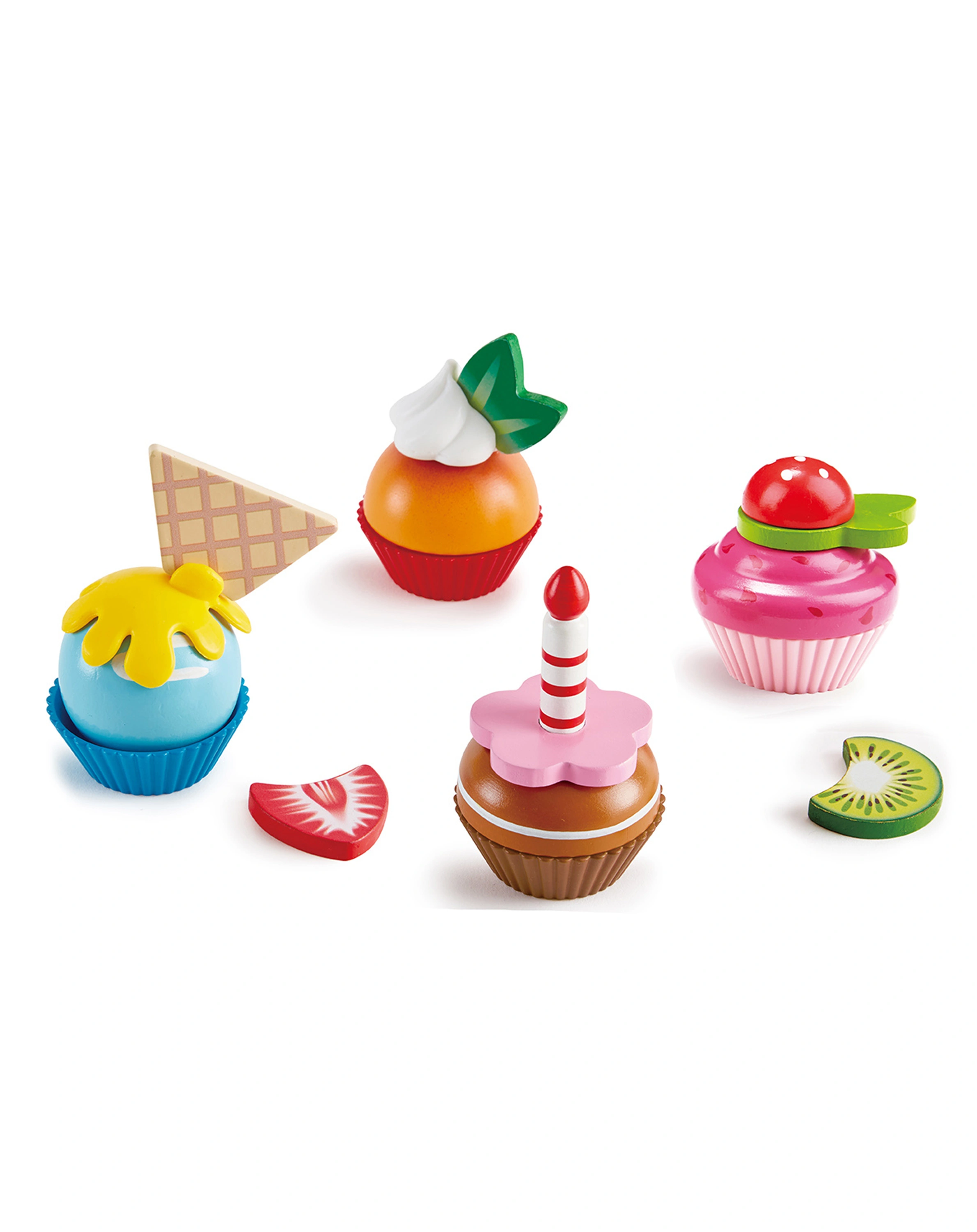 Spiel-Lebensmittel CUPCAKES 18-teilig