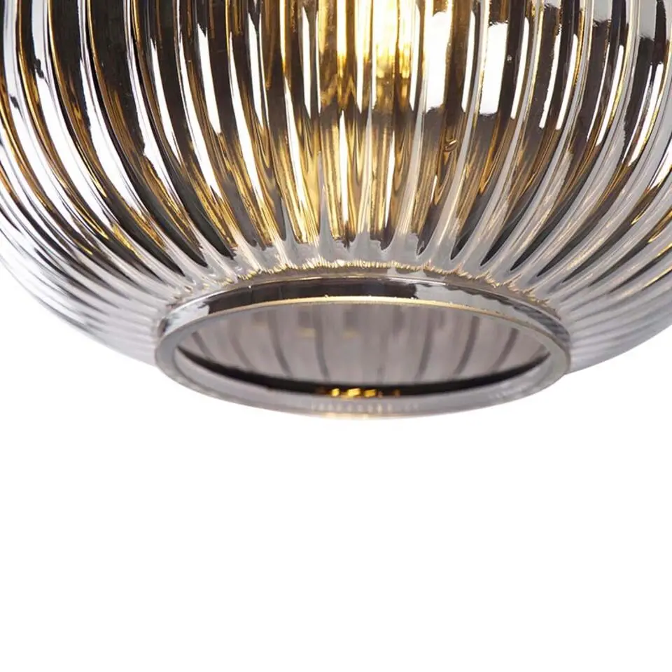 Qazqa plafondlampen karel zwart e27