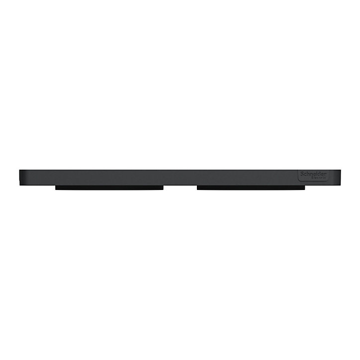 Plaque de finition double Schneider Electric Odace Touch ardoise liseré anthracite
