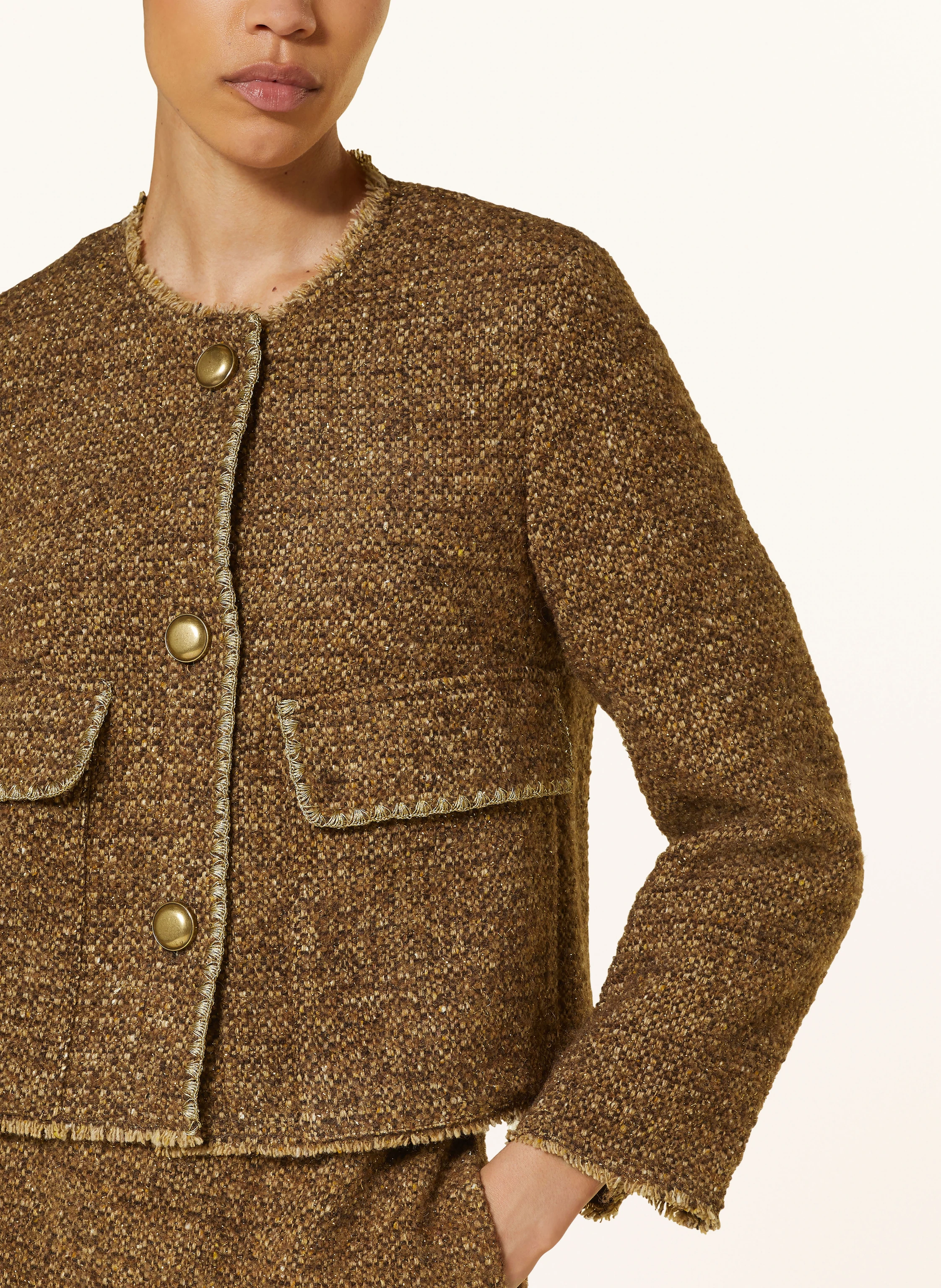 LUISA CERANO Tweed-Jacke mit Gitzergarn