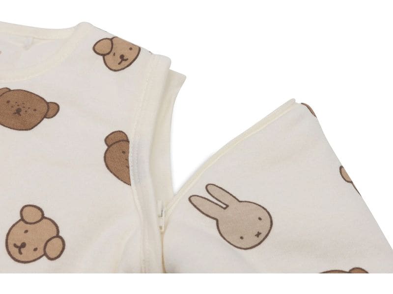 Jollein Baby-Ganzjahresschlafsack Miffy and Friends 90 cm Gefütterter Schlafsack mit abnehmbaren Ärmeln