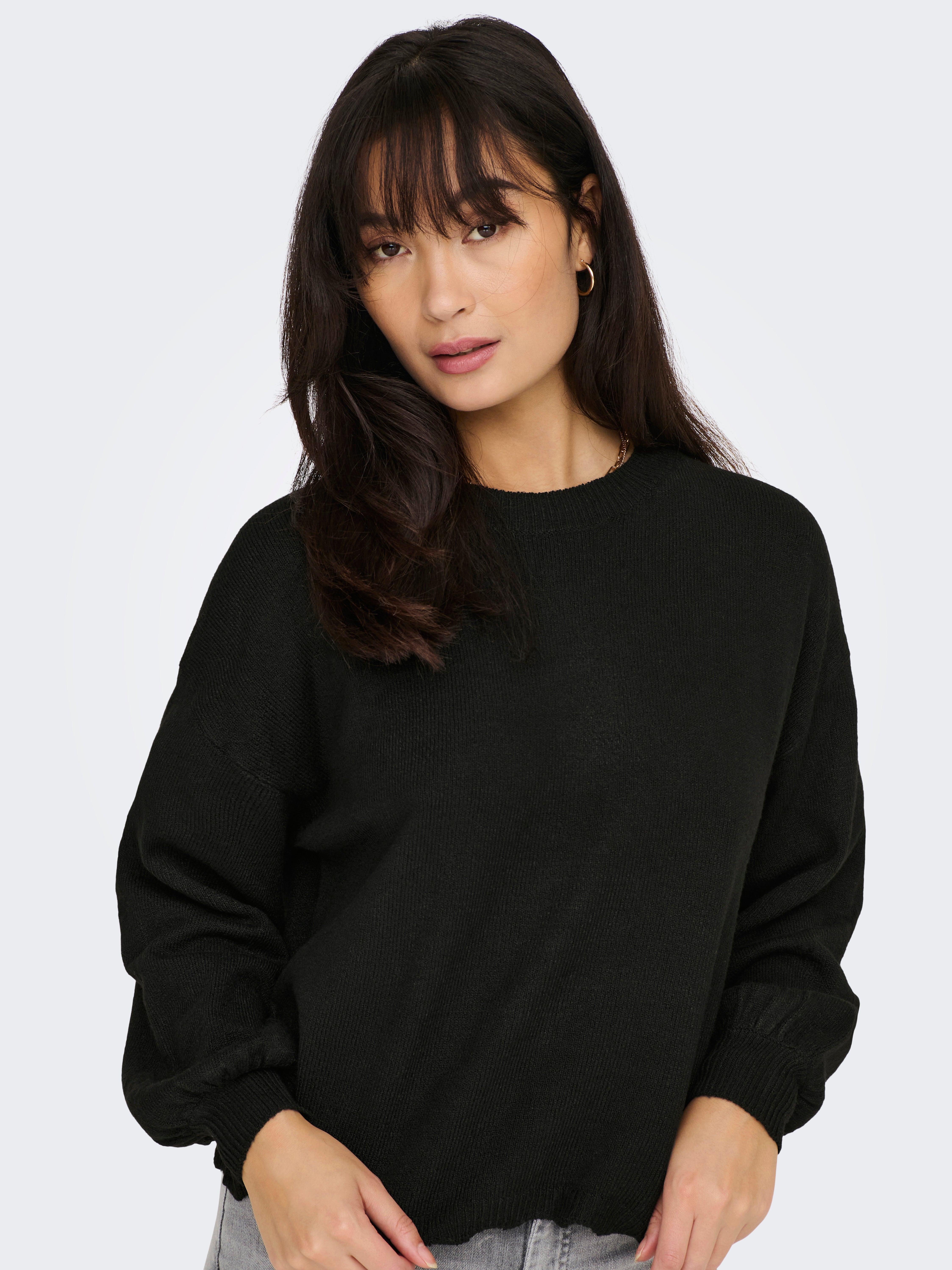 ONLRICA Strickpullover Black
