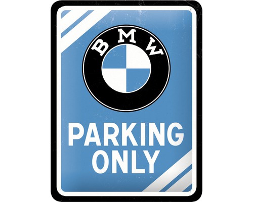 Blikken bord BMW Parkeren Alleen 15x20 cm
