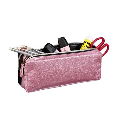 Trousse rectangulaire Glitter - 2 compartiments - 2 modèles disponibles - Exclusivité Bureau Vallée - Viquel