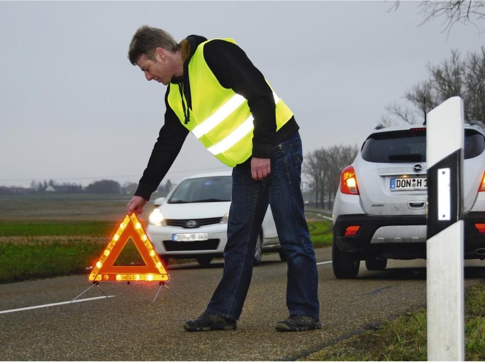 Automotive 360° Reflektierende Sicherheits Warnweste / Pannenweste One Size (00178133) - Neon Gelb
