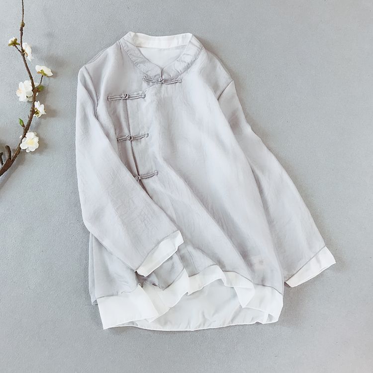 CosmoCorner - Traditioneel Chinees topje met lange mouwen / Broek met wijde pijpen