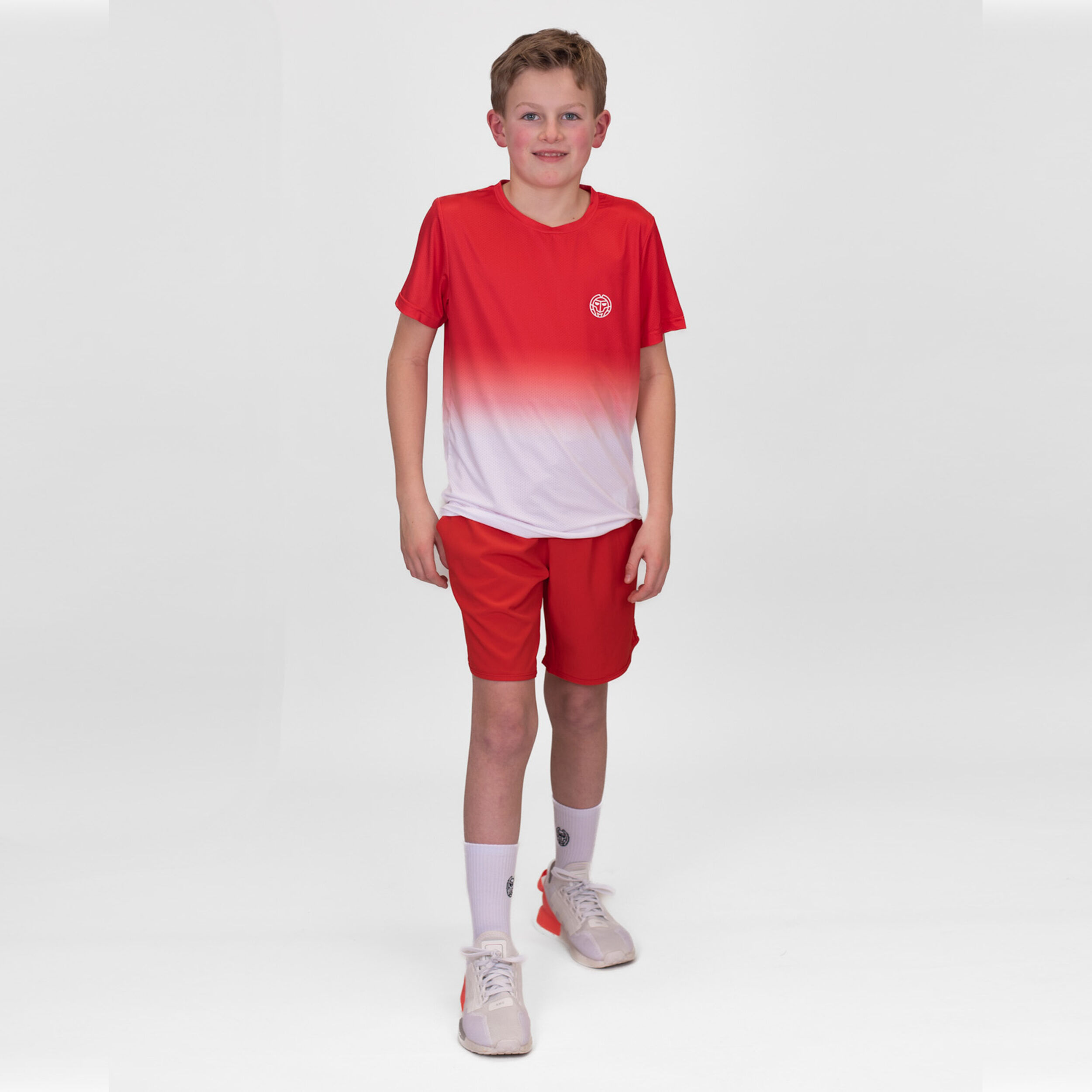 BIDI BADU Crew Gradiant T-shirt Garçons - Rouge , Blanc
